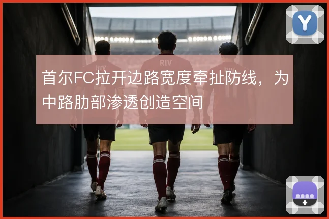 首尔FC拉开边路宽度牵扯防线,为中路肋部渗透创造空间